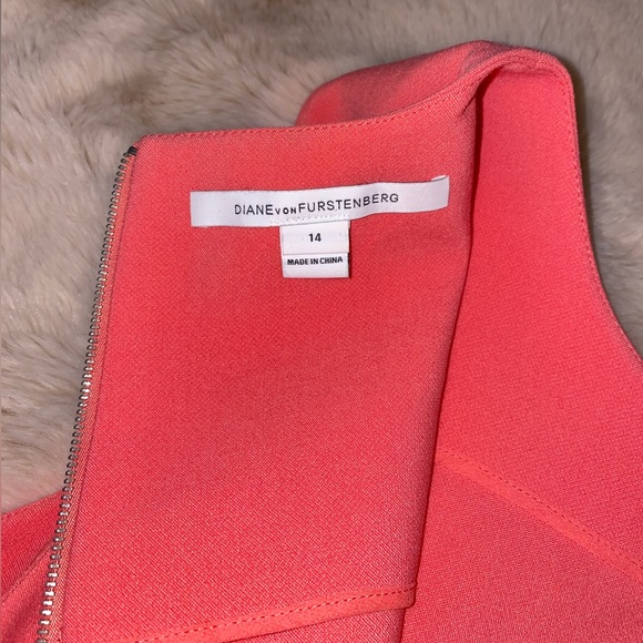 Diane von Furstenberg | Sleeveless Carrie A-Line Dress, Size 14, Pink, VGUC - Picture 7 of 10